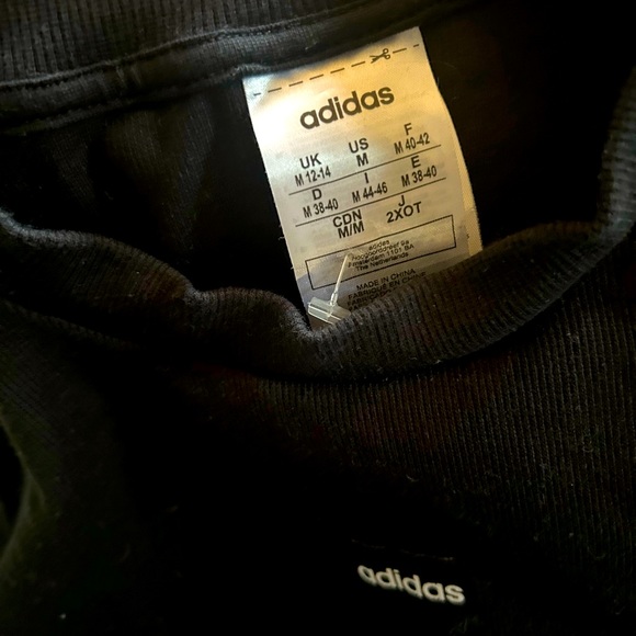 Adidas black white stripe ribbed sweater dress size Medium - Picture 7 of 7